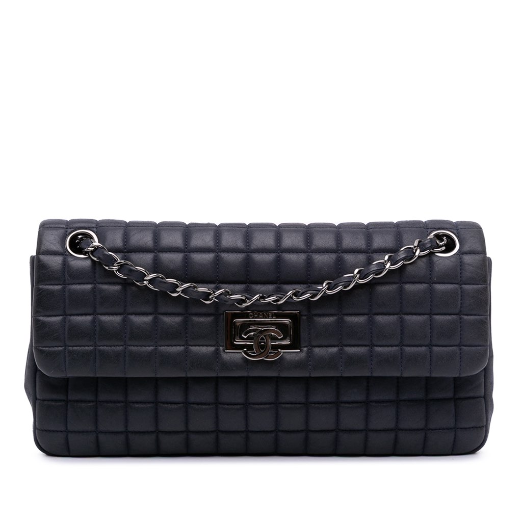 Chanel Chocolate Bar Iridescent Calfskin Bubble Flap