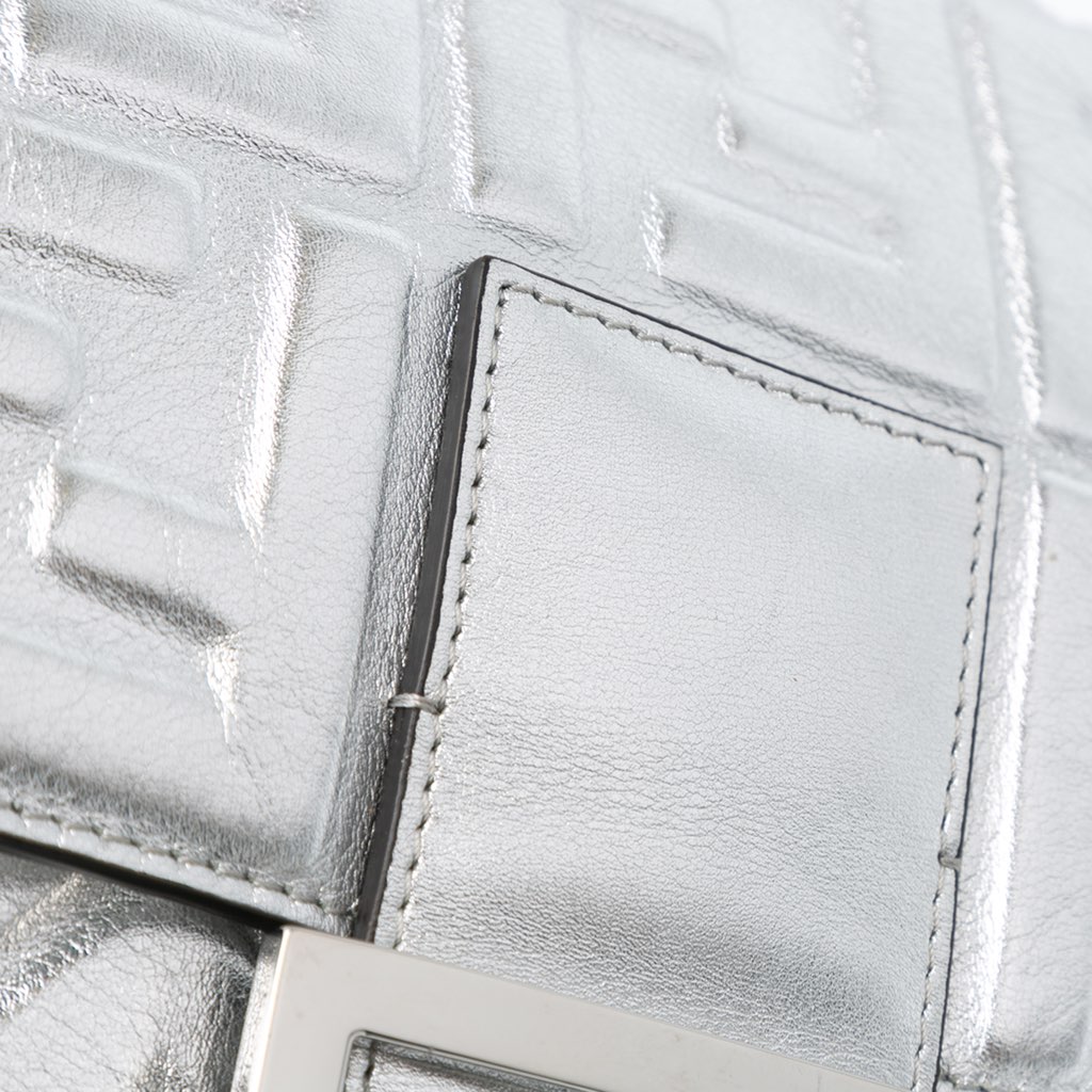 Fendi Large Zucca Embossed Baguette Satchel - 5