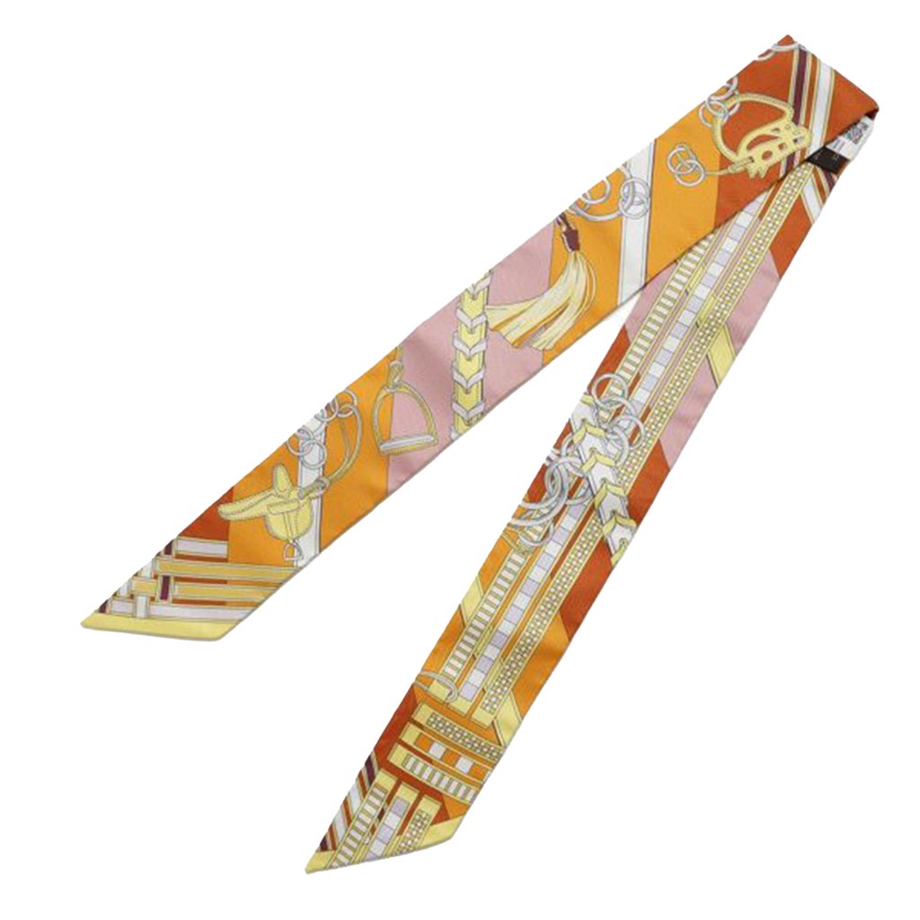 Hermès Brides et Gris-Gris Silk Twilly Scarf - 2