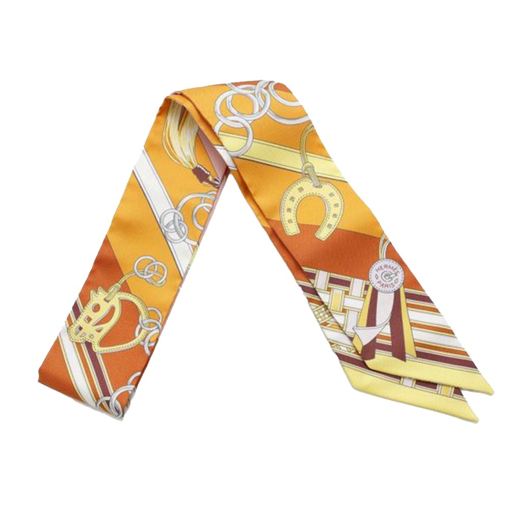 Hermès Brides et Gris-Gris Silk Twilly Scarf - 3