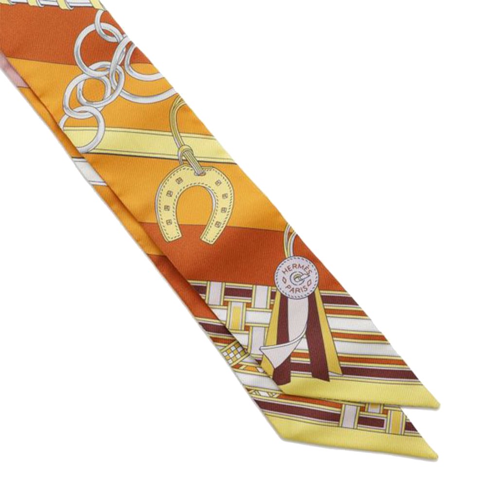 Hermès Brides et Gris-Gris Silk Twilly Scarf - 4