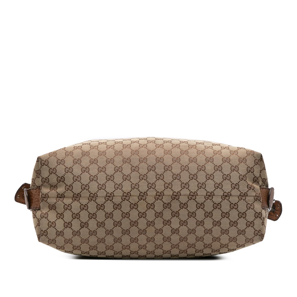 Gucci Large GG Canvas Bamboo Bar Tote - 3
