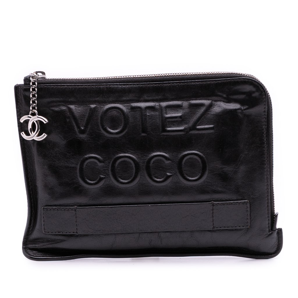 Chanel Lambskin Votez Coco Clutch