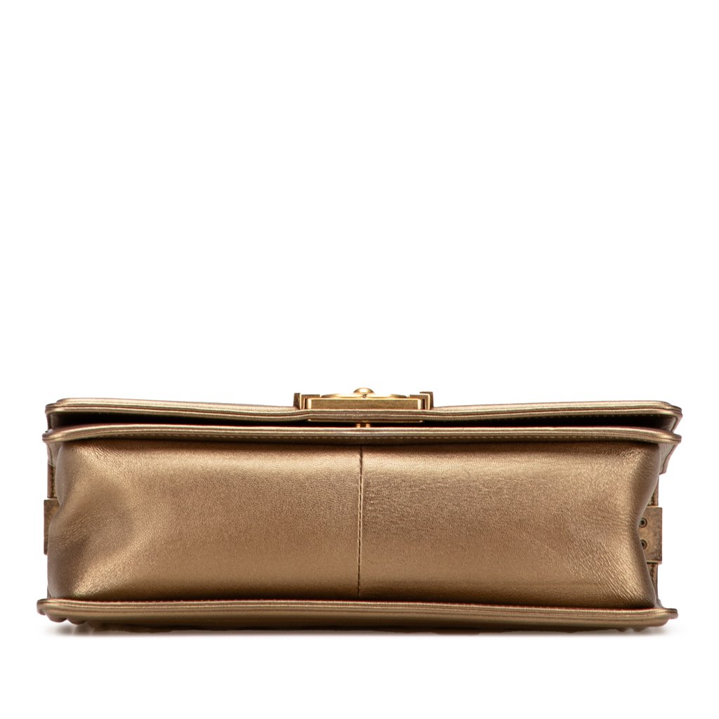Chanel Old Medium Quilted Metallic Lambskin Boy Flap - 3