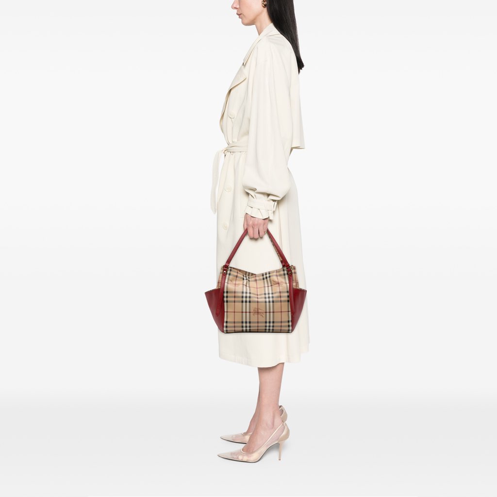 Burberry Small Haymarket Check Coated Canvas Canterbury Tote - Image 11