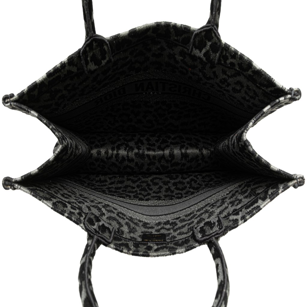 Dior Mizza Large Embroidered Canvas Leopard Book Tote - 4