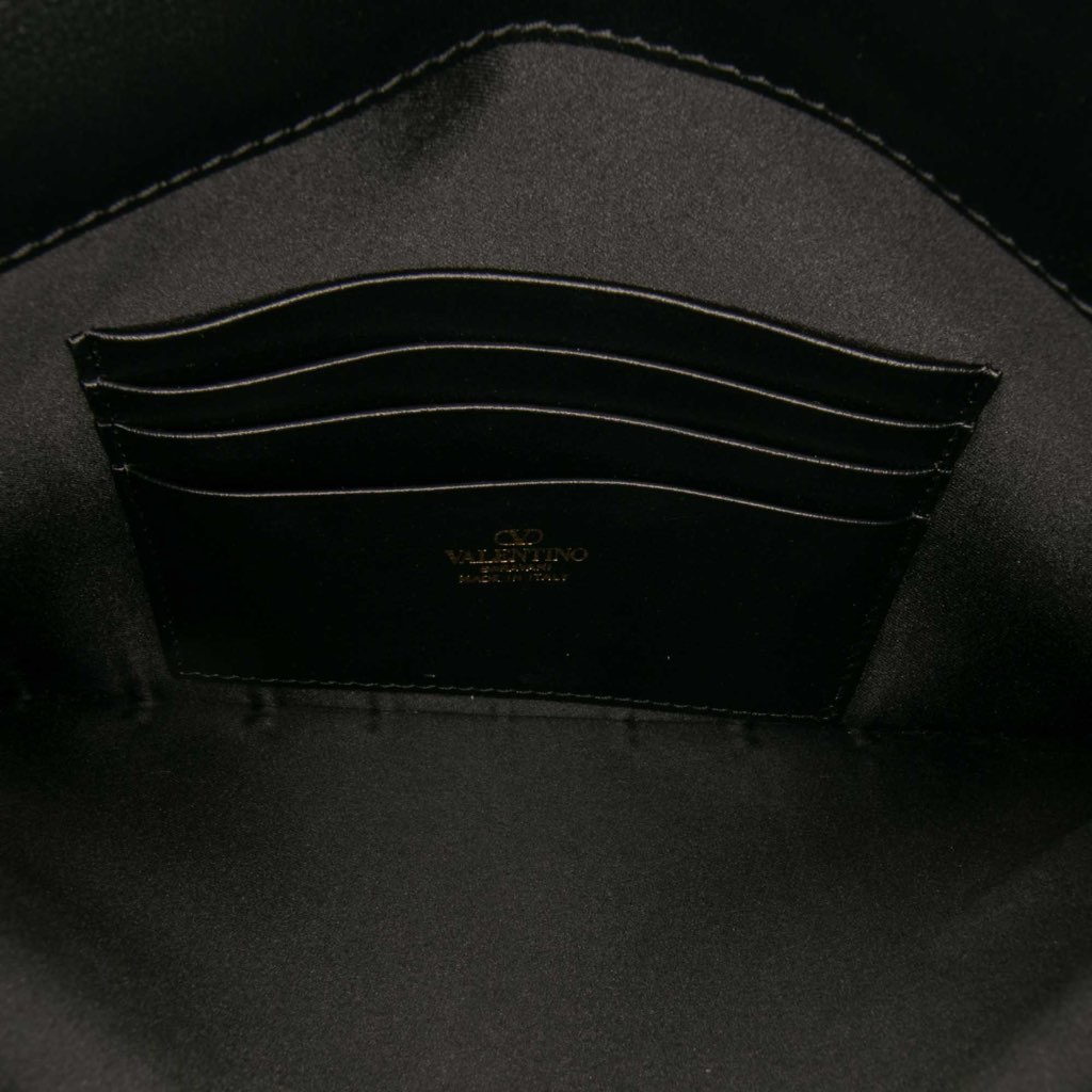 Valentino Calfskin Rockstud Envelope Flat Wristlet Clutch - 4