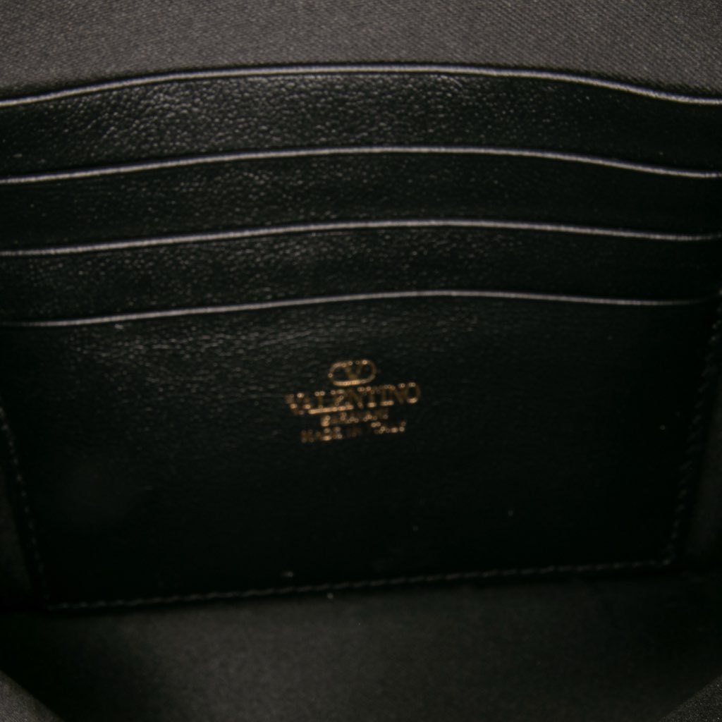 Valentino Calfskin Rockstud Envelope Flat Wristlet Clutch - 5