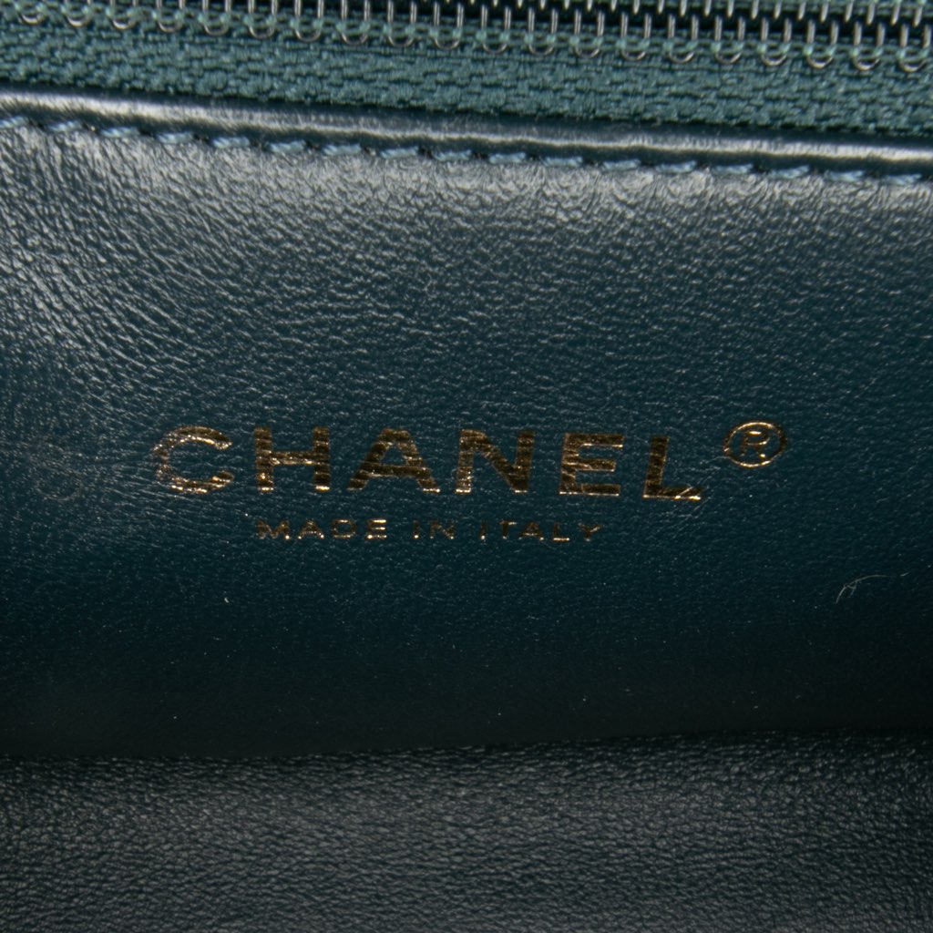 Chanel CC Chevron Calfskin Medal Flap - Side view