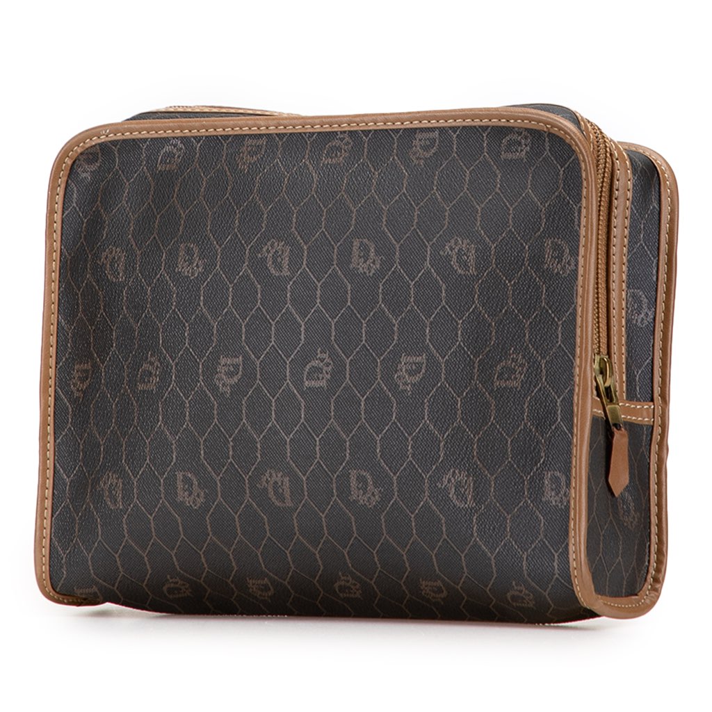 Dior Honeycomb Coated Canvas Clutch - Back view