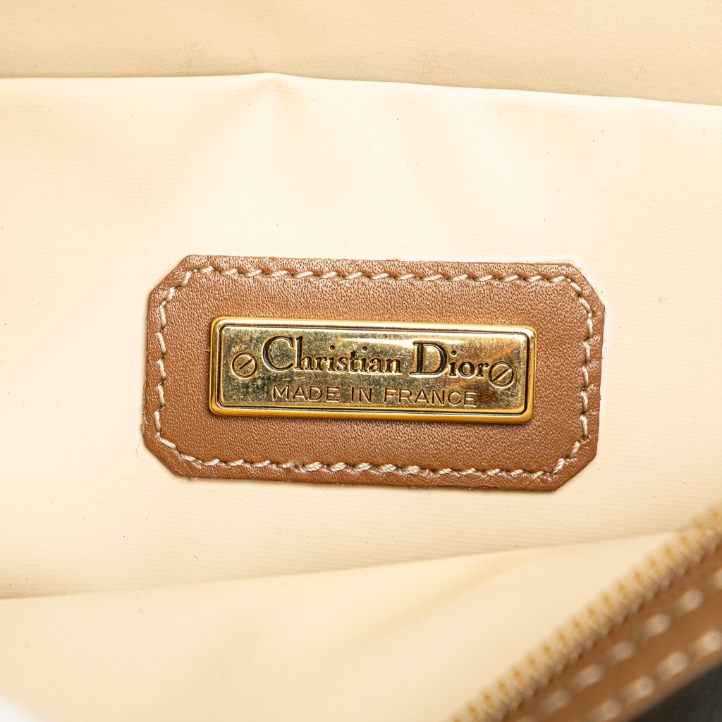 Dior Honeycomb Coated Canvas Clutch - Side view