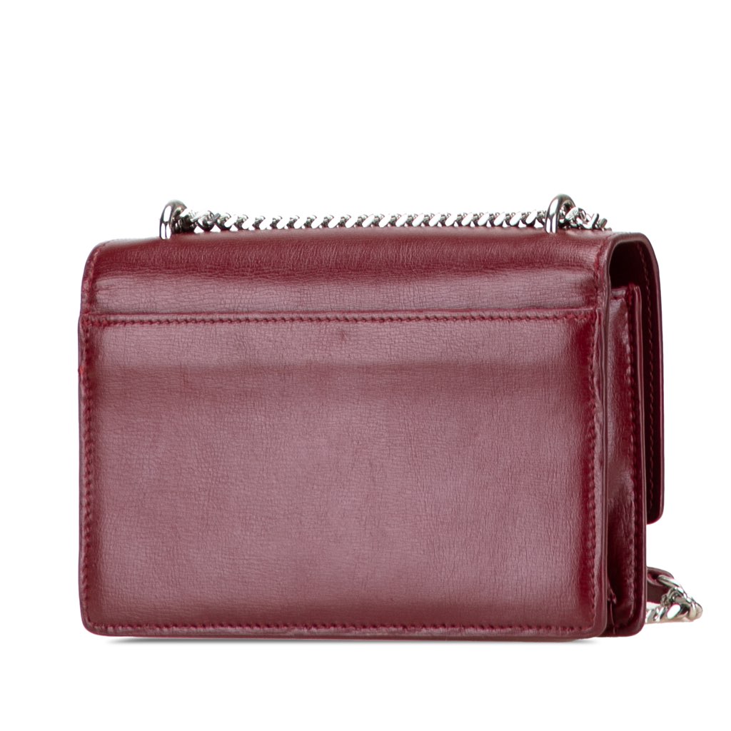 Saint Laurent Calfskin Monogram Sunset Chain Wallet - Back view