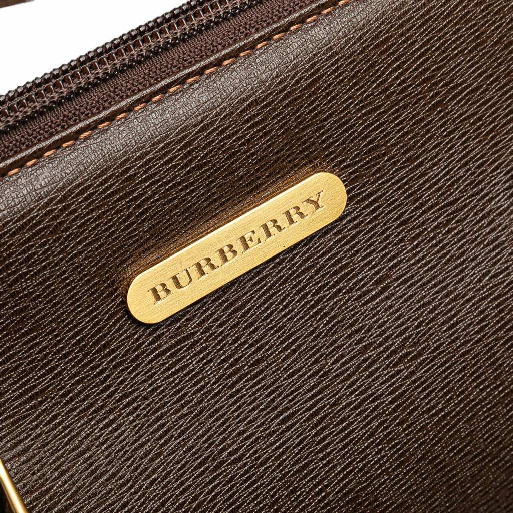 Burberry Leather Boston Bag - 5
