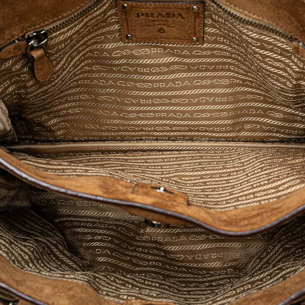 Prada Suede Fringe Satchel - 4