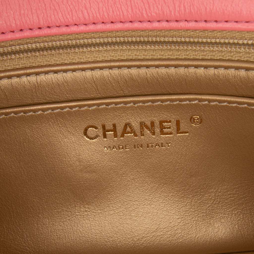 Chanel Mini Rectangular Classic Lambskin Pearl Crush Single Flap - Side view