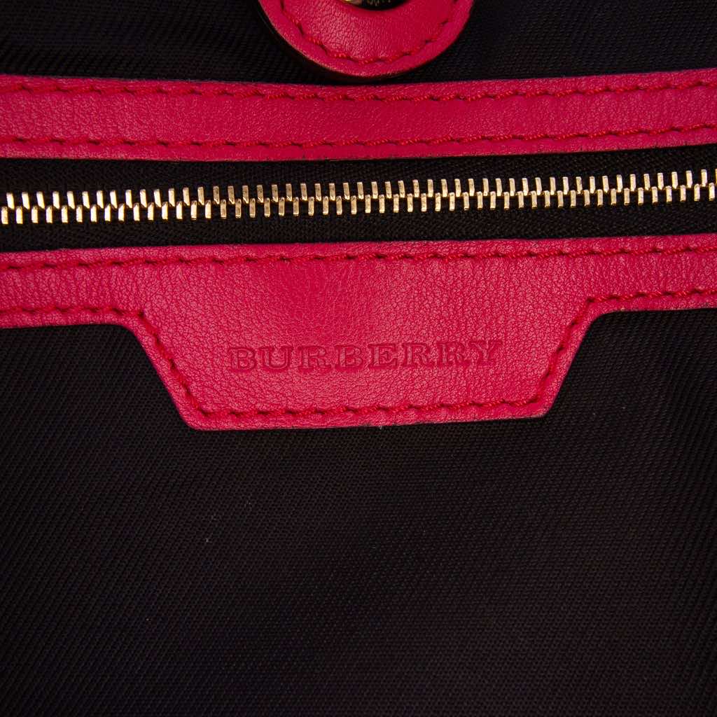 Burberry Small Haymarket Check Canvas and Leather Canterbury Tote - Side view