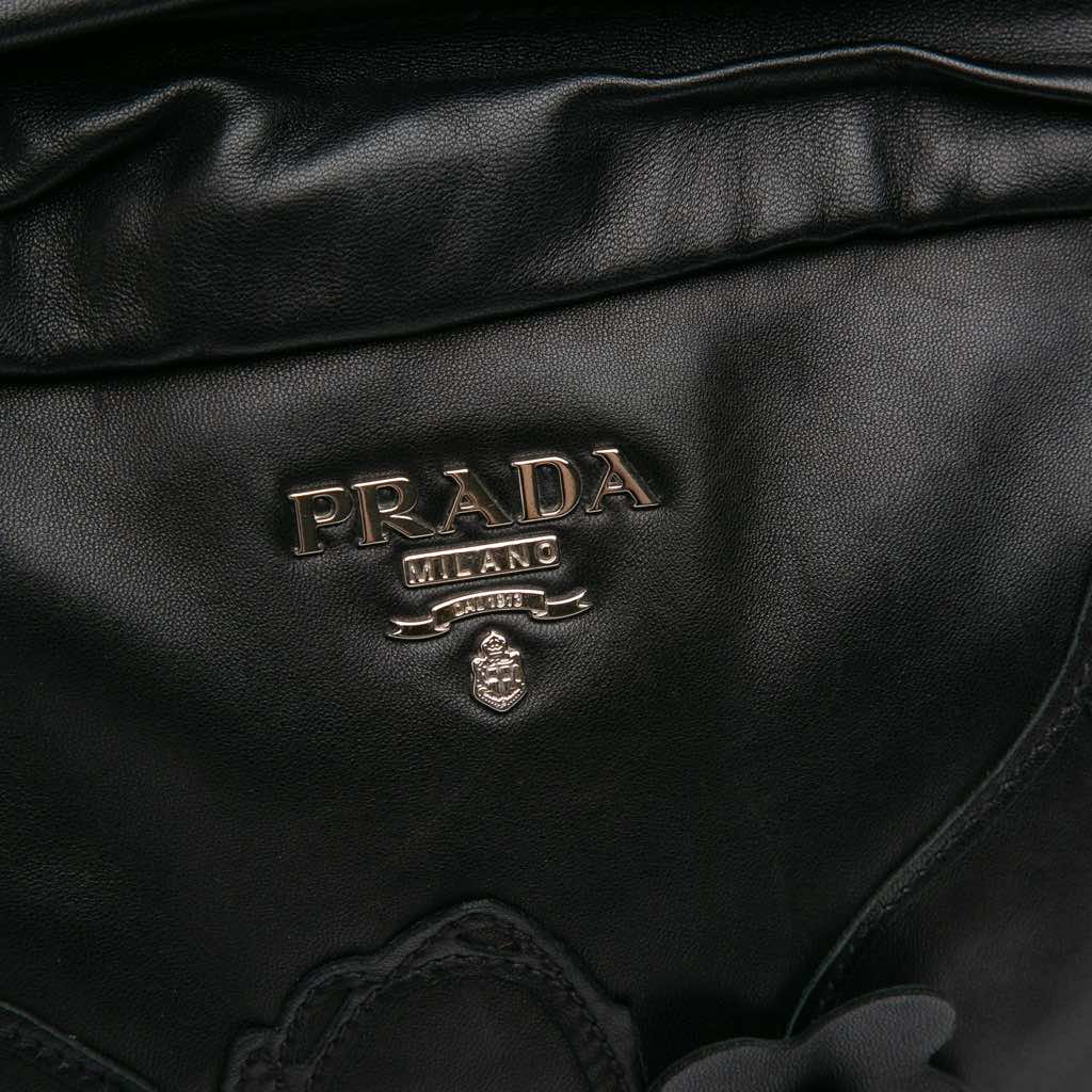Prada Nappa Intarsio Flower Shopping Tote - Image 10