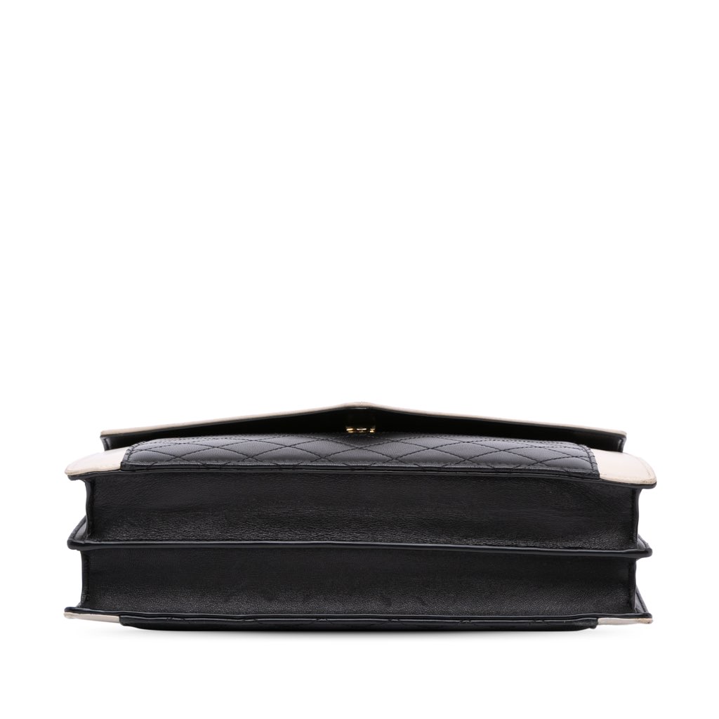 Saint Laurent Bicolor Quilted Lambskin Gaby Crossbody - Image 6