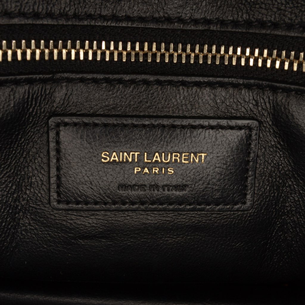 Saint Laurent Bicolor Quilted Lambskin Gaby Crossbody - Side view