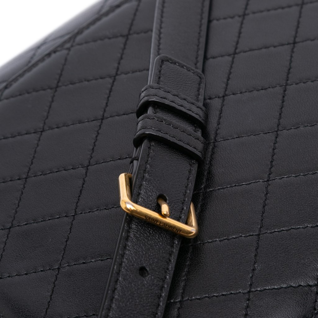Saint Laurent Bicolor Quilted Lambskin Gaby Crossbody - Image 11