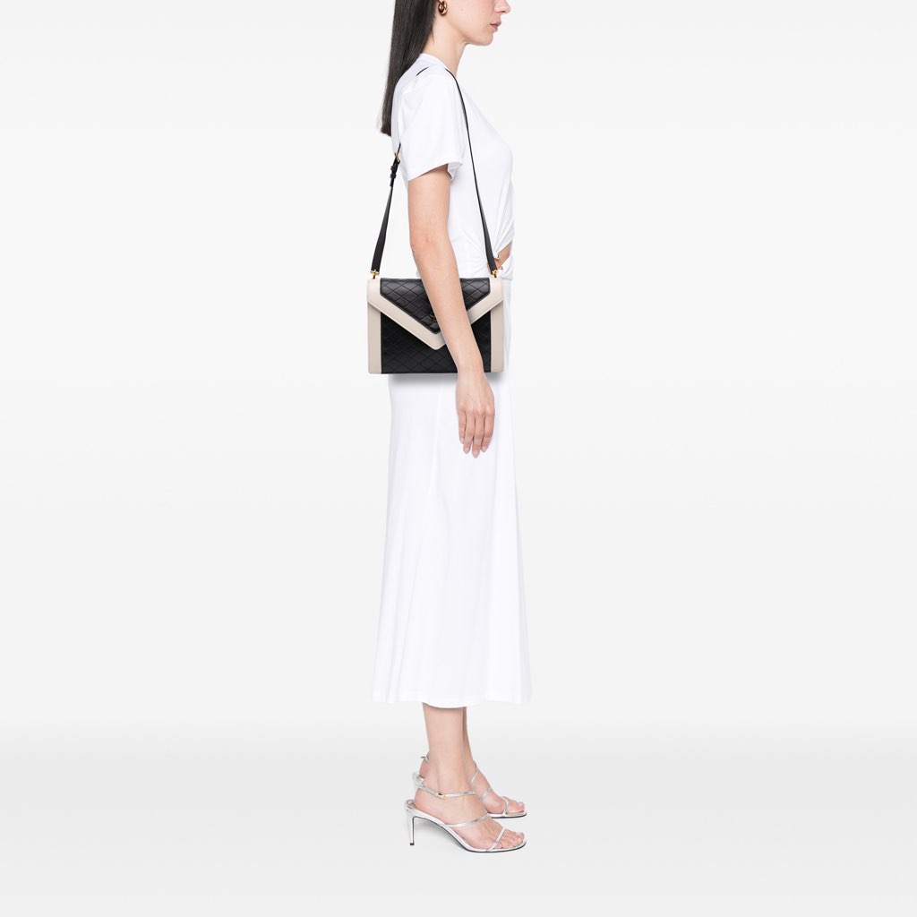 Saint Laurent Bicolor Quilted Lambskin Gaby Crossbody - Image 12