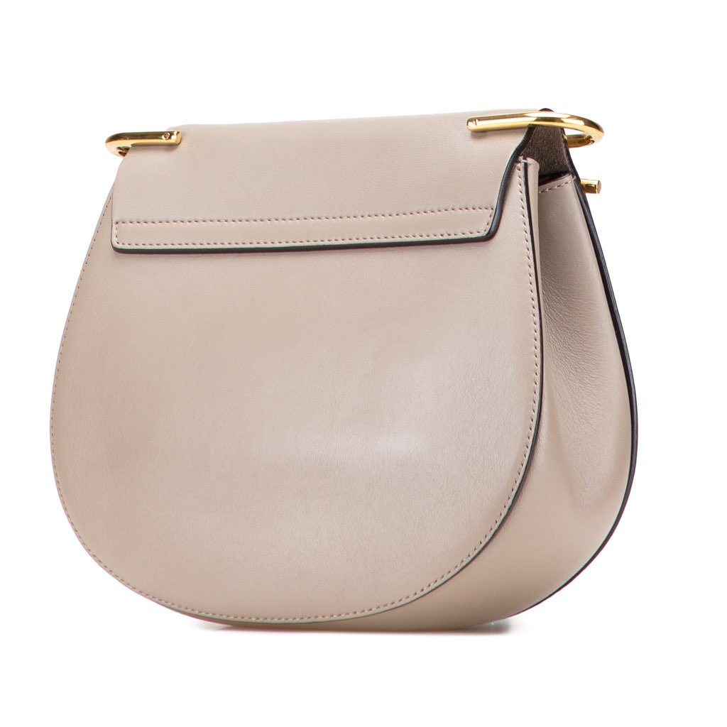 Chloé Small Suede and Calfskin Drew Crossbody - Back view