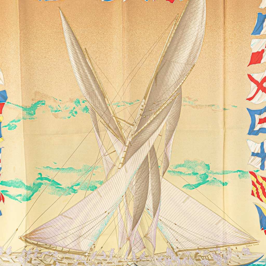 Hermès En Course Silk Scarf - Detail 1