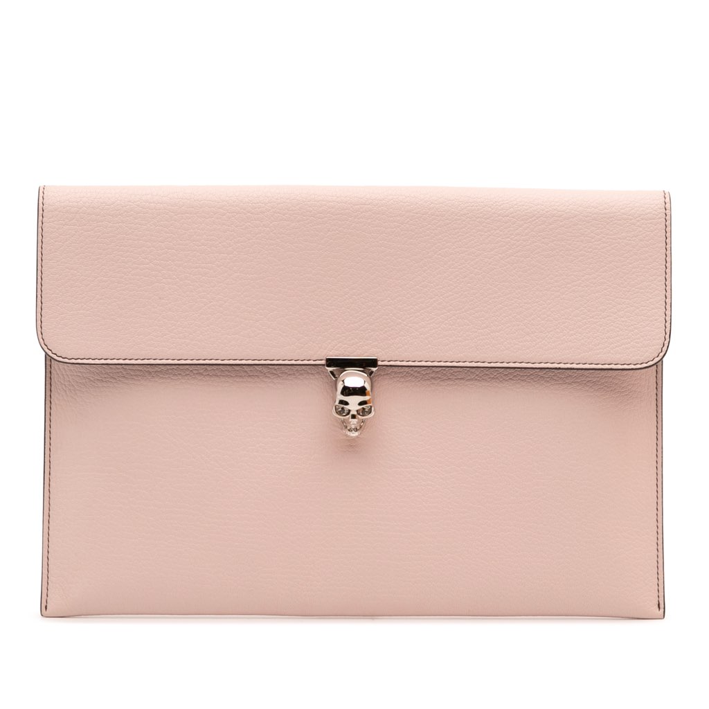 Alexander Mcqueen Leather Skull Clutch