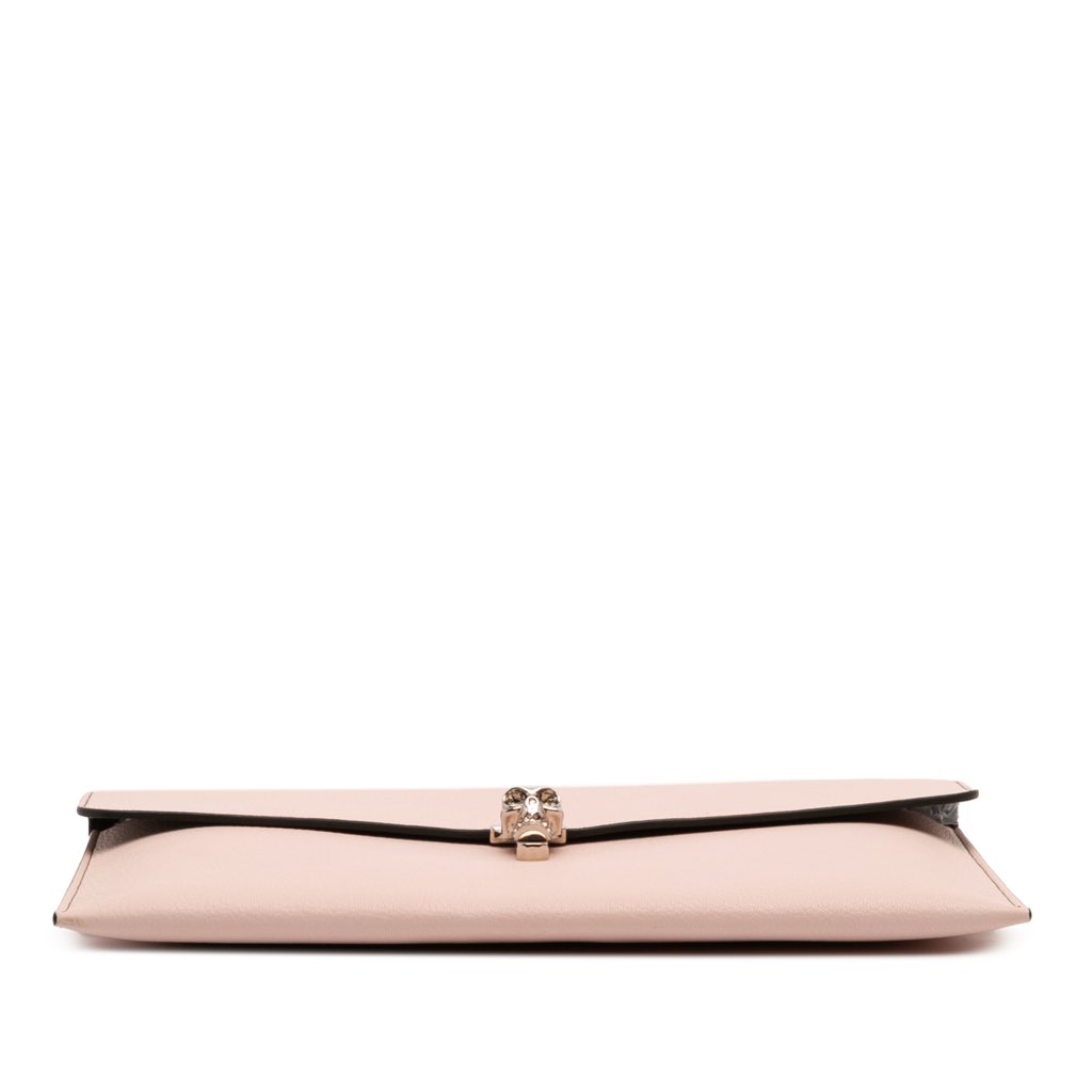 Alexander Mcqueen Leather Skull Clutch - 3