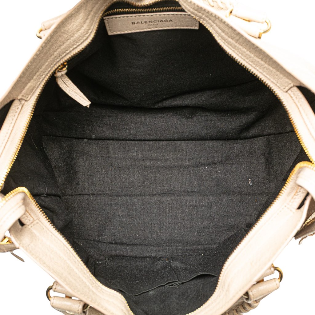 Balenciaga Chevre Motocross Classic Metallic Edge City Satchel - 4