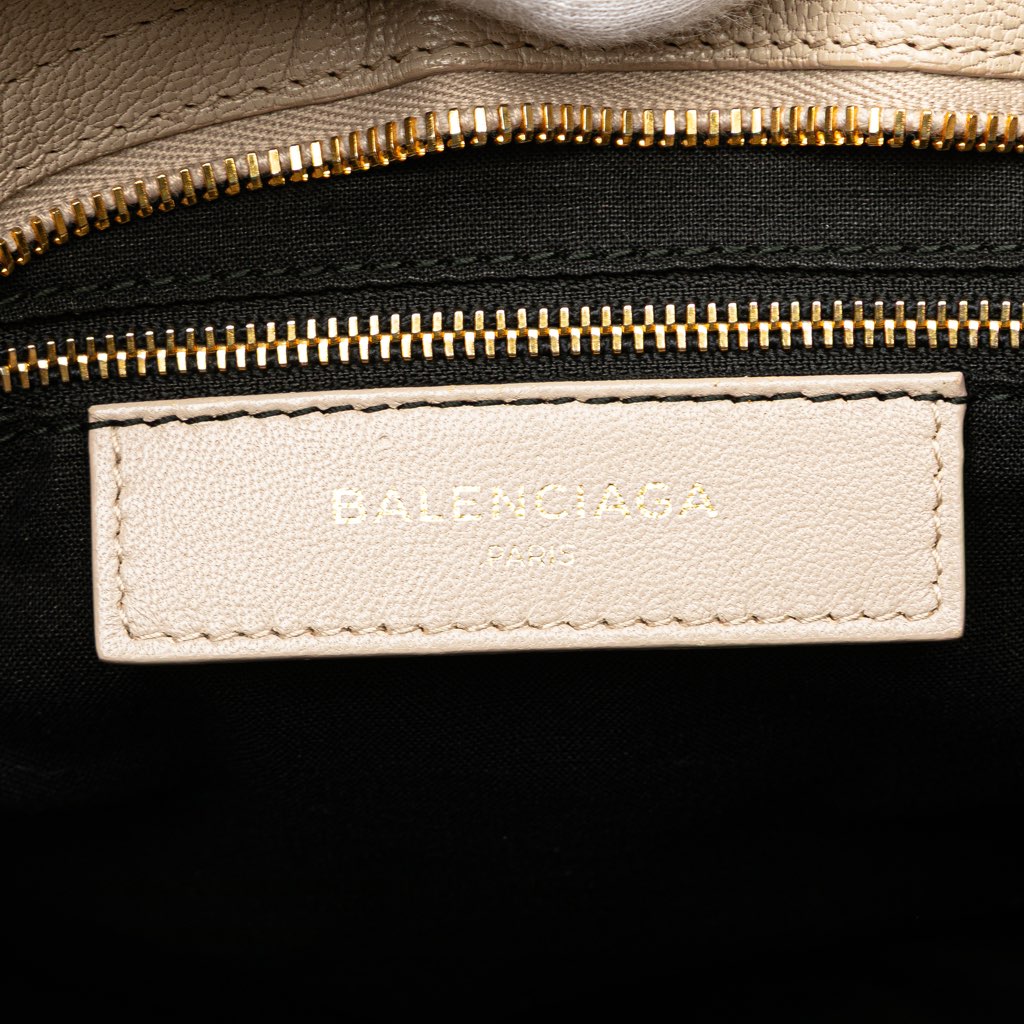 Balenciaga Chevre Motocross Classic Metallic Edge City Satchel - Side view