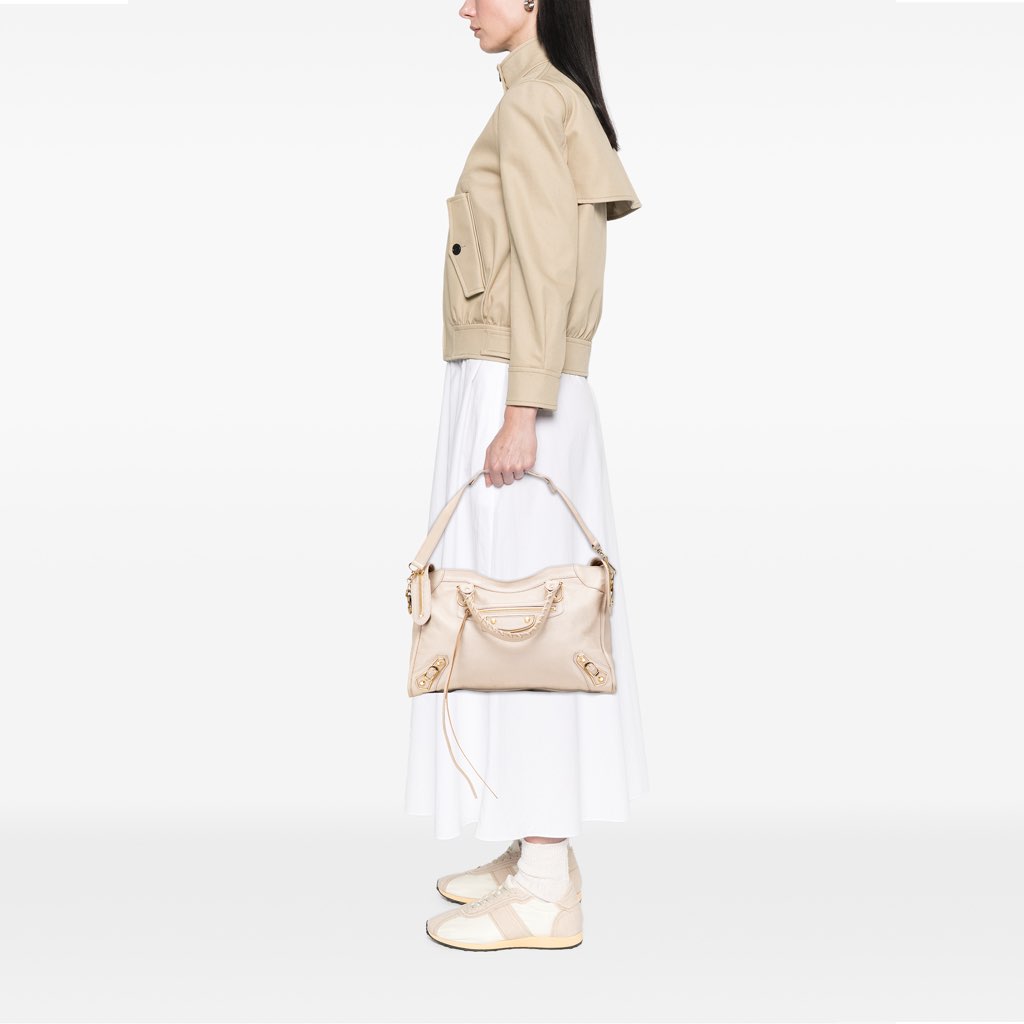 Balenciaga Chevre Motocross Classic Metallic Edge City Satchel - Image 12