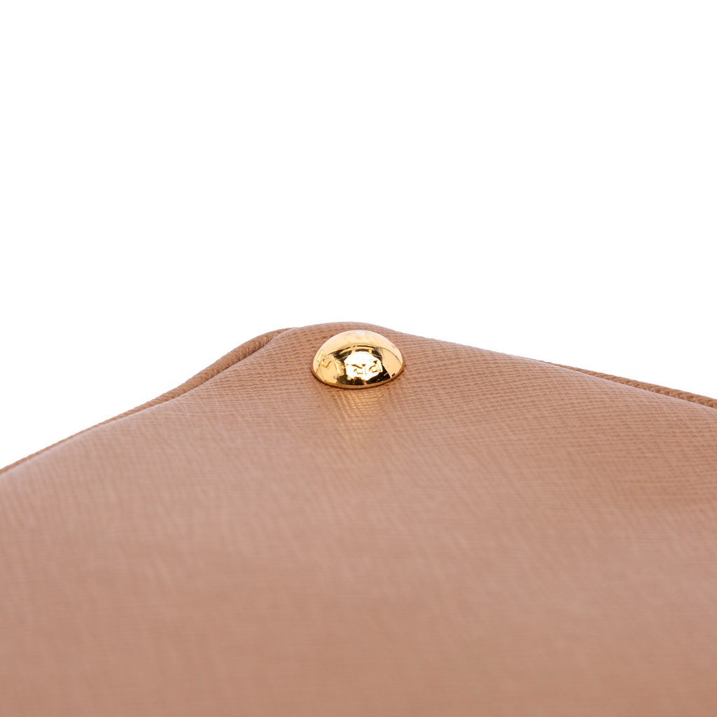 Prada Medium Bicolor Saffiano Lux Galleria Double Zip Satchel - Detail 2
