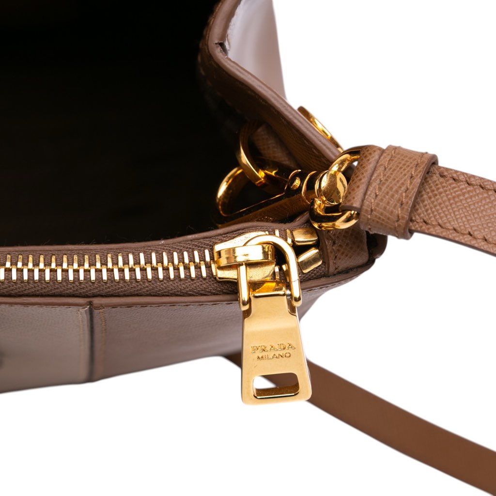 Prada Medium Bicolor Saffiano Lux Galleria Double Zip Satchel - Image 11