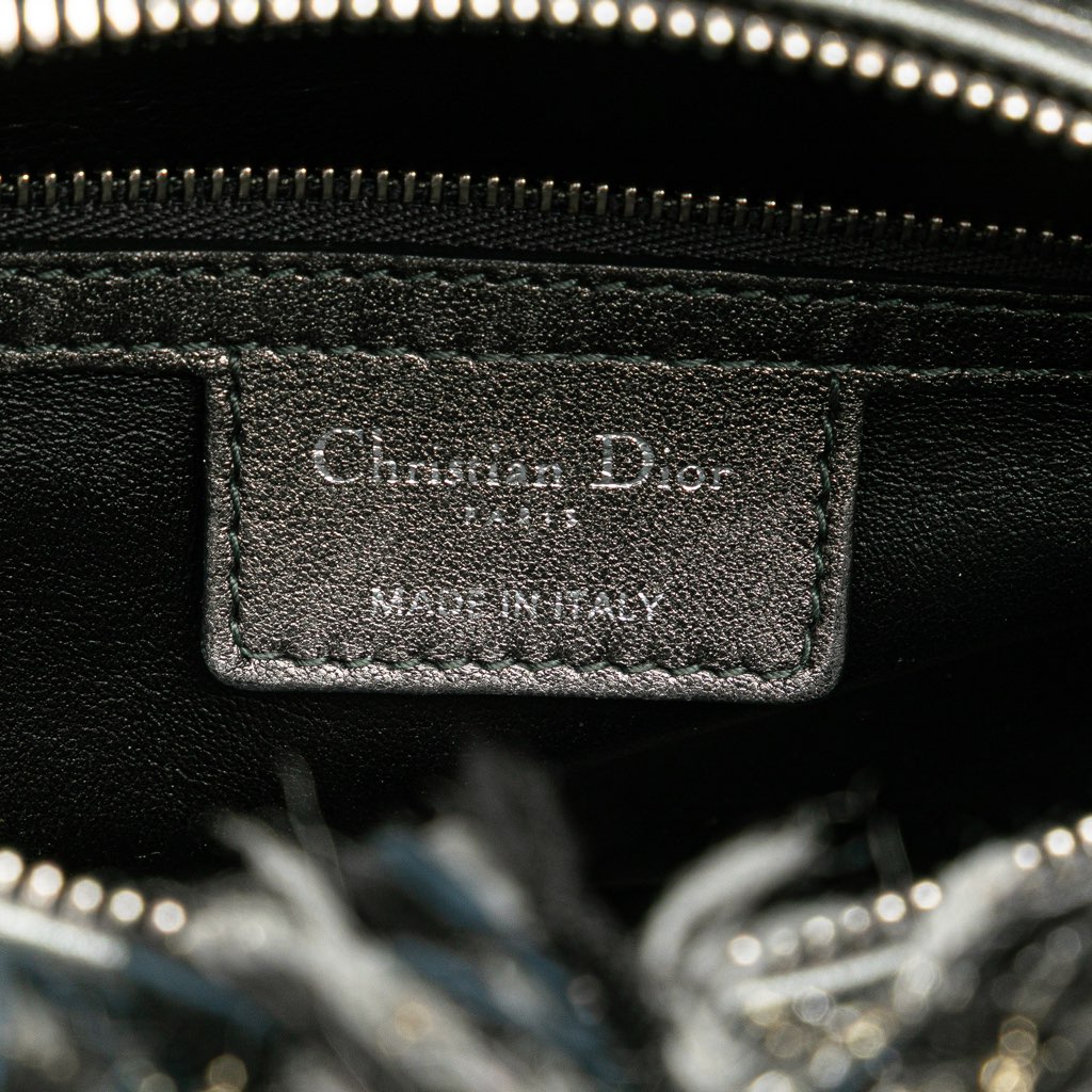 Dior Medium Tweed Cannage Fringe Lady Dior - 5