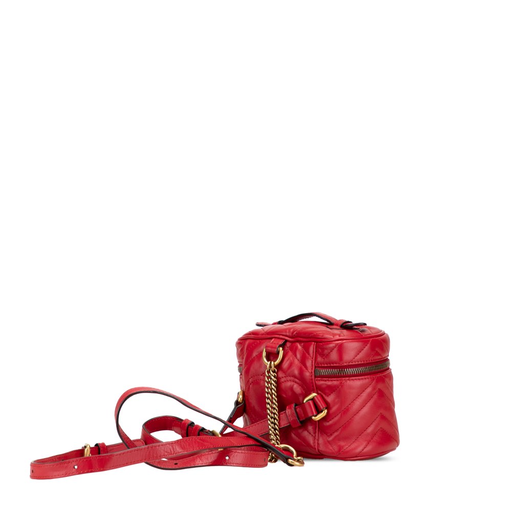 Gucci Mini GG Marmont Matelasse Leather Round Backpack - Back view