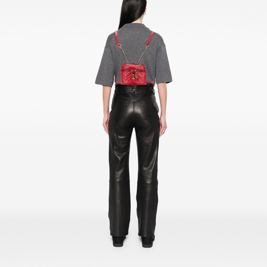 Gucci Mini GG Marmont Matelasse Leather Round Backpack - Image 13