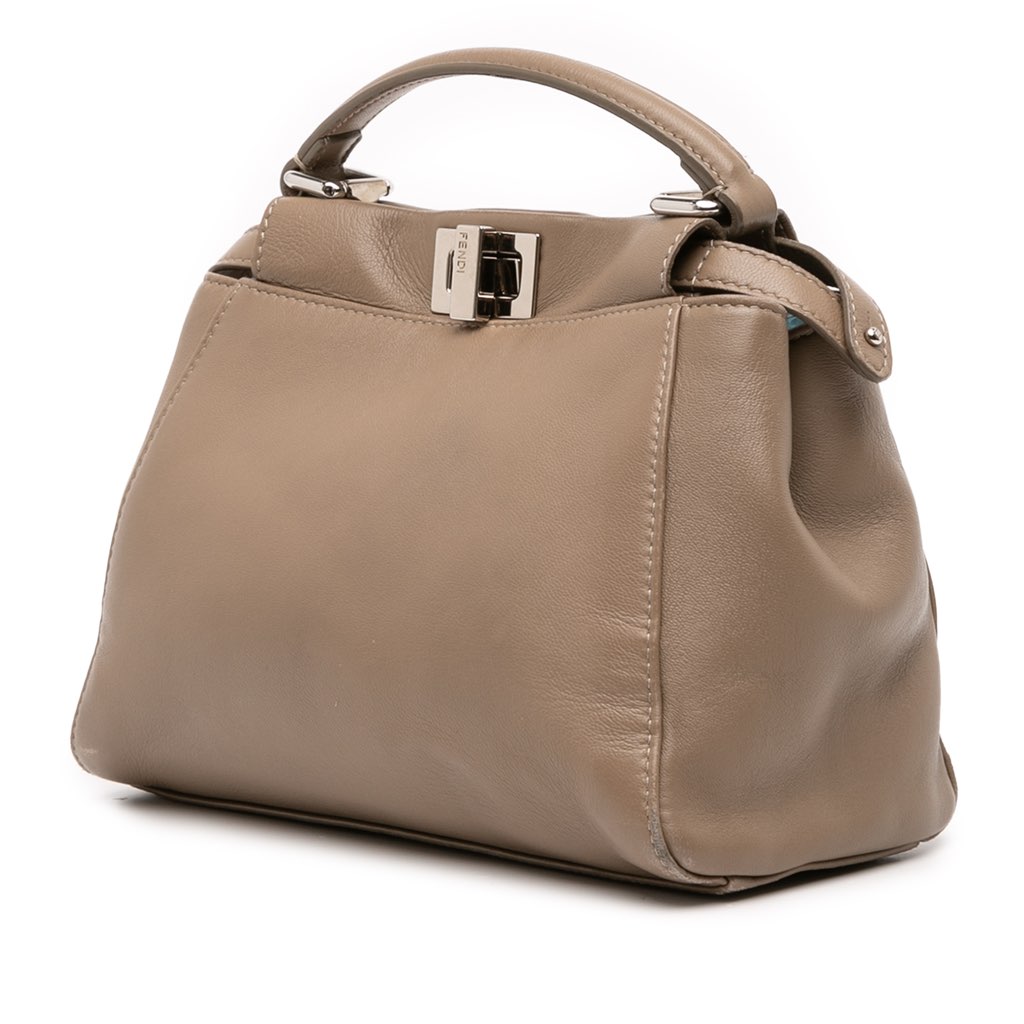 Fendi Mini Leather Iconic Peekaboo Satchel - 2