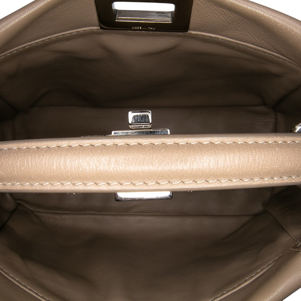 Fendi Mini Leather Iconic Peekaboo Satchel - 4