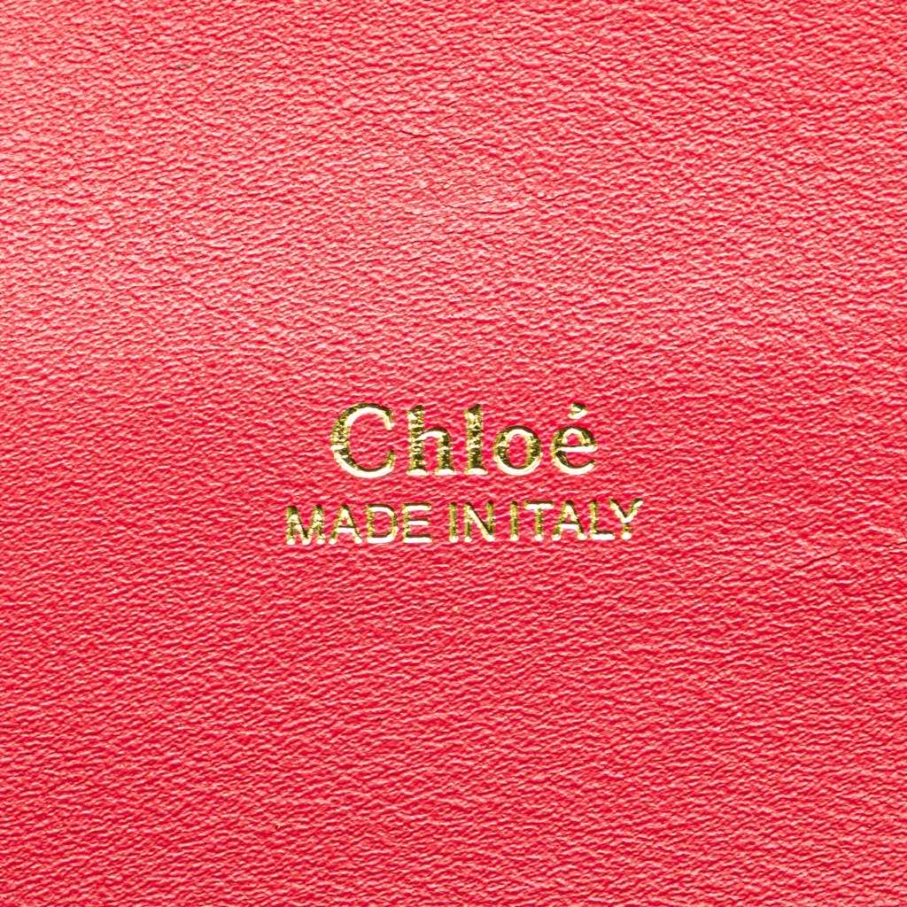 Chloé Croc Embossed Leather Aby Lock Satchel - Side view