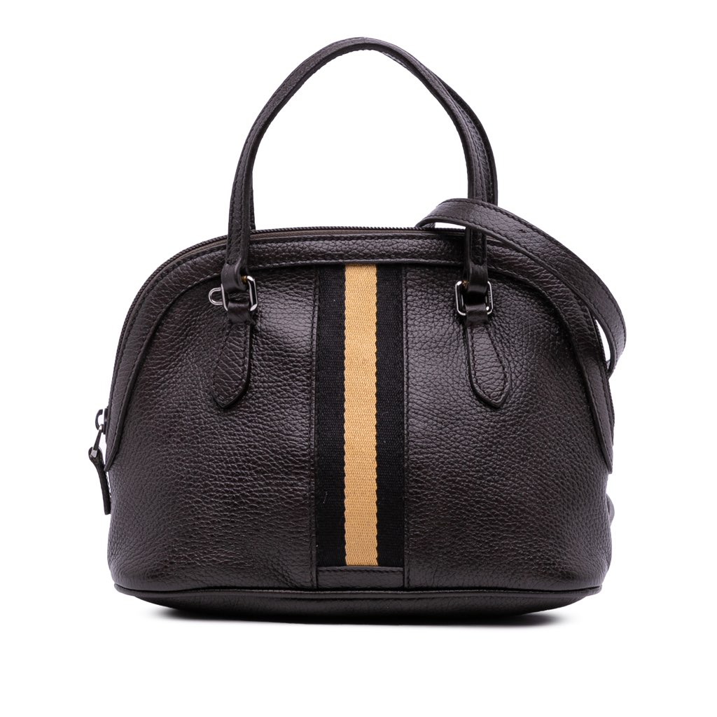 Gucci Mini Leather Web Dome Satchel
