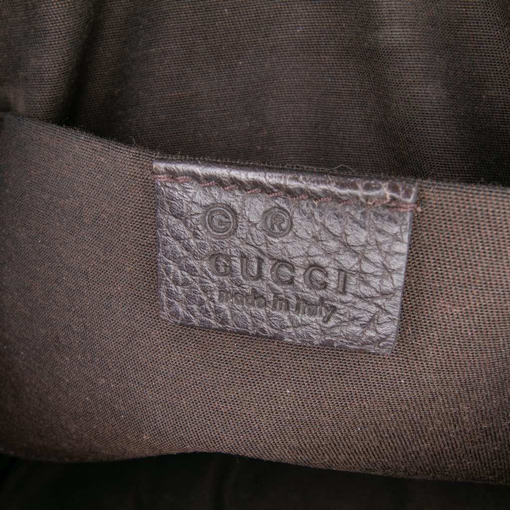 Gucci Mini Leather Web Dome Satchel - Side view