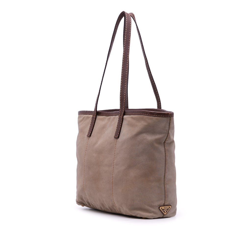 Prada Canvas Canapa Logo Tote - Back view