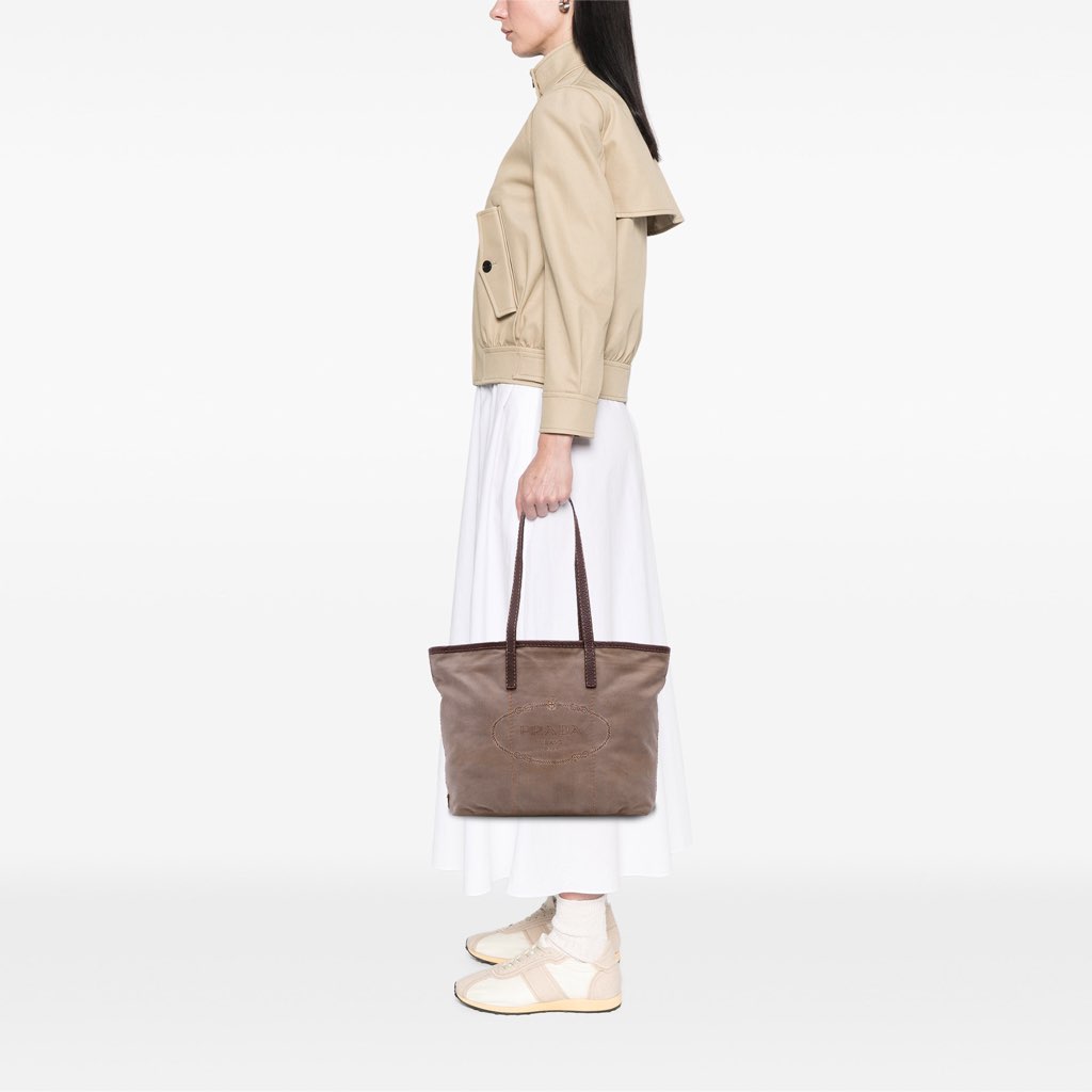 Prada Canvas Canapa Logo Tote - Image 14