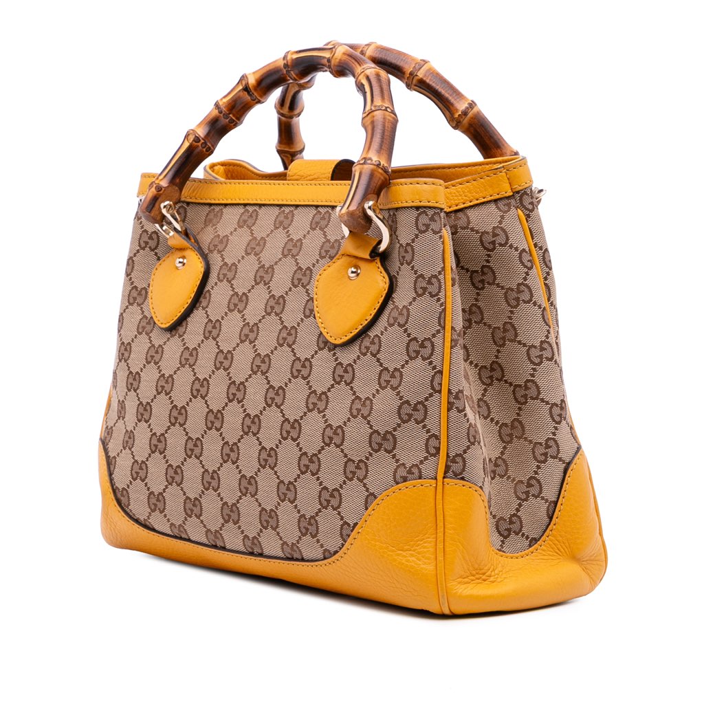 Gucci Small GG Canvas Diana Bamboo Top Handle Tote - 2