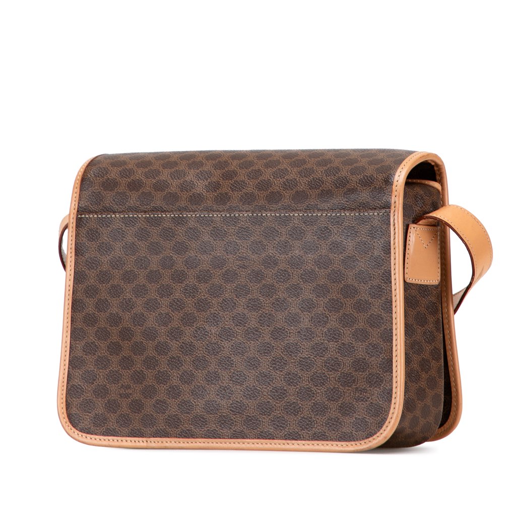 Celine Macadam Coated Canvas Crossbody - Back view