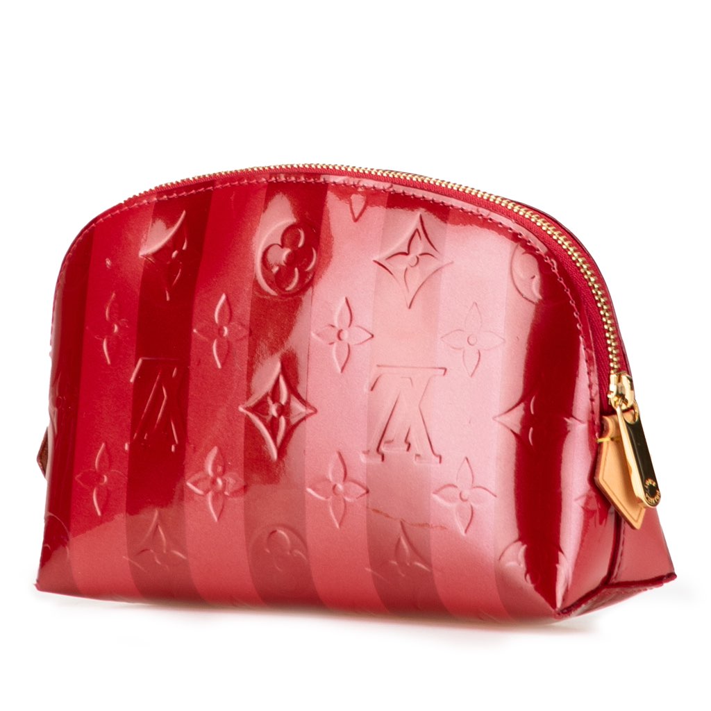 Louis Vuitton Monogram Vernis Rayures Cosmetic Pouch - Back view