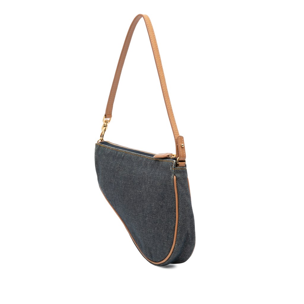 Dior Mini Denim Saddle Pochette - 2