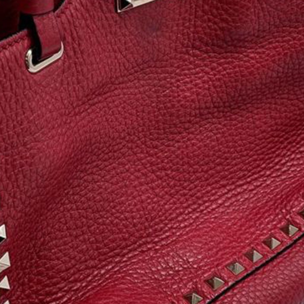 Valentino Small Leather Rockstud Trapeze Satchel - Detail 1