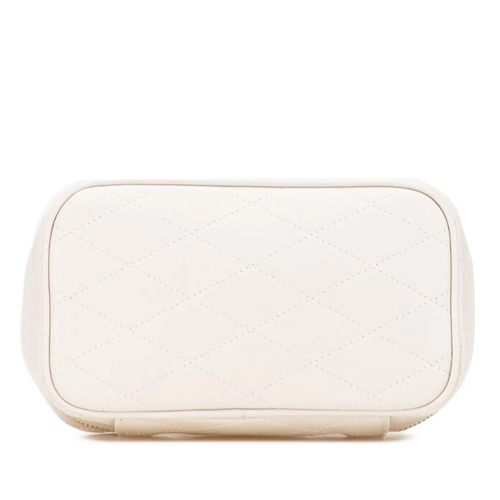 Saint Laurent Quilted Lambskin East West Vanity Case White Leather Very good - Inside View